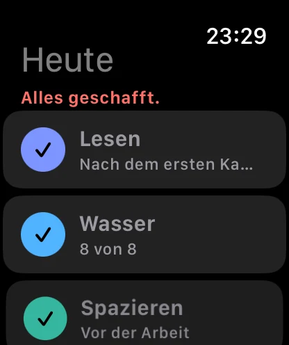 „Heute“ auf der Apple Watch